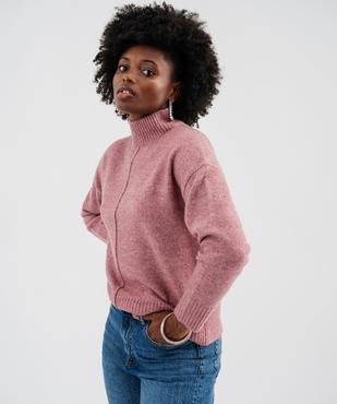 Pull à col cheminée coupe loose femme vue1 - GEMO(FEMME PAP) - GEMO