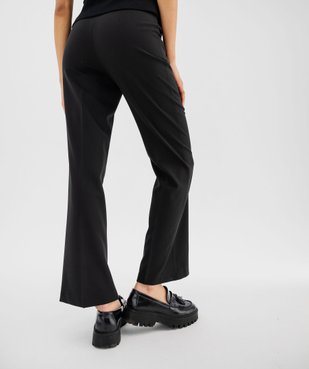 Pantalon de tailleur droit en maille fluide et extensible femme vue3 - GEMO(FEMME PAP) - GEMO