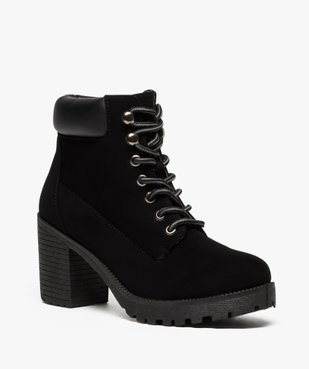 Boots femme à talon et semelle crantée vue2 - VALENTINA BALDA - GEMO