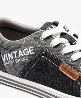 Baskets homme casual en toile imitation denim vue6 - GEMO (CASUAL) - GEMO