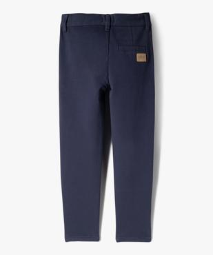 Pantalon chino en maille confortable et au coloris unique garçon vue3 - LULUCASTAGNETTE - GEMO