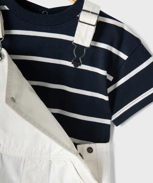 Ensemble 2 pièces bébé garçon Salopette et tee-shirt - LuluCastagnette vue2 - LULUCASTAGNETTE - GEMO