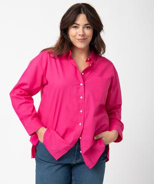 Chemise femme grande taille en coton   vue1 - GEMO (G TAILLE) - GEMO