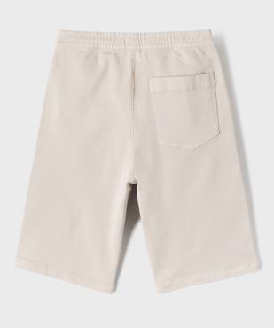 Bermuda skater en coton extensible au coloris unique garçon vue3 - GEMO (JUNIOR) - GEMO