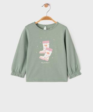 Tee-shirt manches longues avec motifs bébé fille vue1 - GEMO(BEBE DEBT) - GEMO