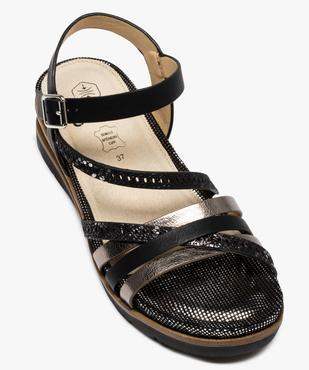 Sandales femme à petit talon compensé et brides fantaisie vue5 - GEMO (CASUAL) - GEMO