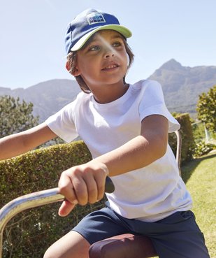 Casquette en coton bicolore à fermeture ajustable vue4 - GEMO (ENFANT) - GEMO