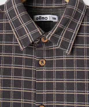 Chemise à carreaux en matière extensible bébé garçon vue2 - GEMO(BEBE DEBT) - GEMO