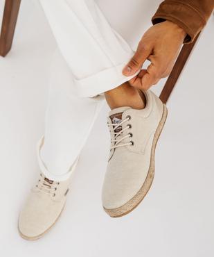 Baskets en toile tige basse avec semelle de corde homme - Lee Cooper vue1 - LEE COOPER - GEMO