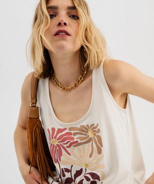 Débardeur à col rond avec motif positif femme vue2 - GEMO 4G FEMME - GEMO
