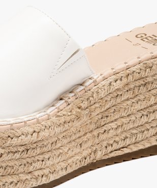 Mules femme à talon compensé en corde dessus uni vue6 - GEMO(URBAIN) - GEMO