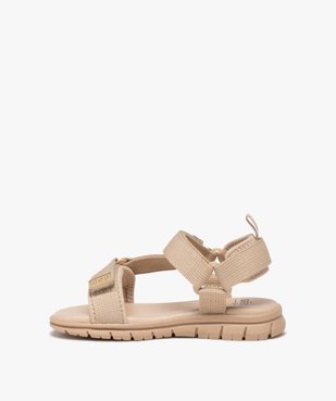 Sandales garçon sport à brides textile scratch  vue3 - GEMO (ENFANT) - GEMO