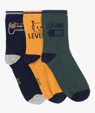 Chaussettes à motifs jeux vidéo garçon (lot de 3) vue1 - GEMO (ENFANT) - GEMO