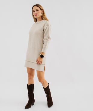 Robe pull en maille femme vue1 - GEMO 4G FEMME - GEMO