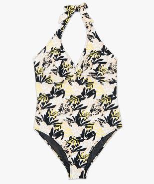 Maillot de bain femme grande taille 1 pièce à nouer dans le cou vue4 - GEMO (PLAGE) - GEMO