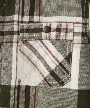 Sur-chemise à carreaux doublure sherpa garçon vue3 - GEMO (ENFANT) - GEMO