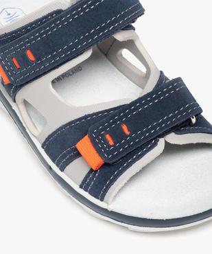 Sandales sport garçon à scratch et surpiqûres contrastantes vue6 - GEMO (ENFANT) - GEMO
