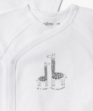 Body bébé à manches courtes fermeture croisée (lot de 3) vue3 - GEMO 4G BEBE - GEMO