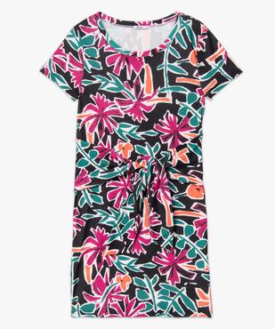 Robe femme à manches courtes avec pans à nouer  vue4 - GEMO(FEMME PAP) - GEMO
