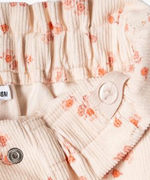 Jupe courte en velours côtelé à taille élastique bébé fille vue3 - GEMO(BEBE DEBT) - GEMO