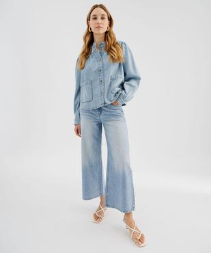 Chemise en jean coupe blouse ample femme vue5 - GEMO(FEMME PAP) - GEMO
