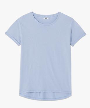 Tee-shirt femme à manches courtes avec col rond vue4 - GEMO(FEMME PAP) - GEMO