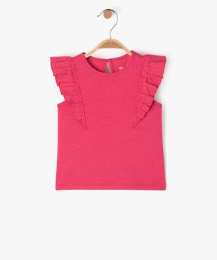Débardeur avec volants brodés sur les épaules bébé fille vue1 - GEMO(BEBE DEBT) - GEMO