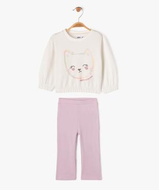Ensemble 2 pièces sweat et legging bébé fille vue1 - GEMO 4G BEBE - GEMO