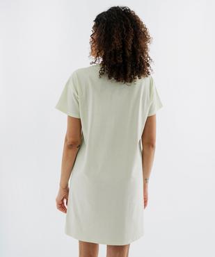 Chemise de nuit manches courtes en jersey de coton femme vue3 - GEMO 4G FEMME - GEMO