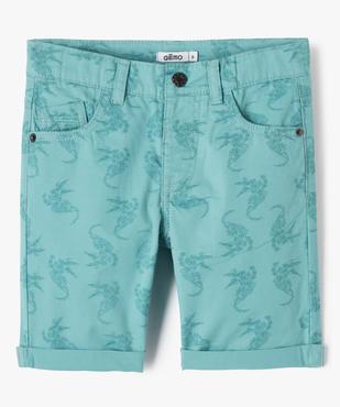 Bermuda en toile avec motifs ton sur ton garçon vue1 - GEMO 4G GARCON - GEMO