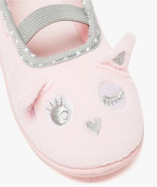 Chaussons fille ballerines à bride avec oreilles de chat vue6 - GEMO 4G FILLE - GEMO