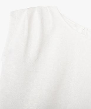 Tee-shirt fille à manches courtes en maille pailletée vue2 - GEMO (ENFANT) - GEMO