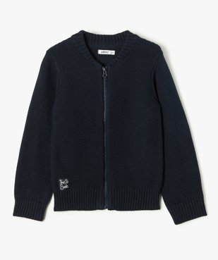 Gilet garçon en maille fantaisie à col rond vue1 - GEMO (ENFANT) - GEMO