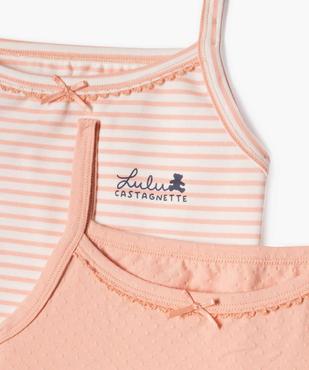Débardeur lingerie à fines bretelles fille (lot de 2) - LuluCastagnette vue2 - LULU CASTAGNETTE GEMO FOR GOOD - GEMO