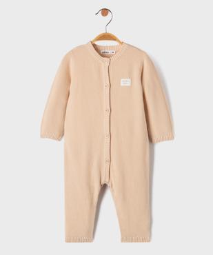 Combinaison en maille fermeture sur l’avant bébé vue1 - GEMO(BB COUCHE) - GEMO