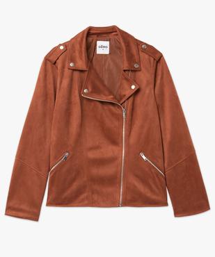 Blouson esprit biker en suédine femme grande taille vue4 - GEMO (G TAILLE) - GEMO