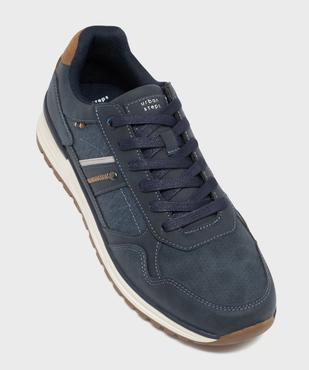 Baskets basses multitextures homme - Urban Steps vue5 - URBAN STEPS - GEMO