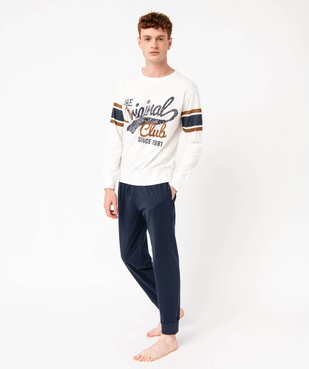 Pyjama en coton fin look sport homme vue1 - GEMO(HOMWR HOM) - GEMO