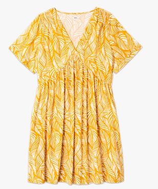 Robe imprimée à manches courtes et col V femme grande taille vue4 - GEMO 4G GT - GEMO