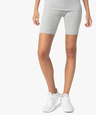 Legging court en maille extensible femme vue1 - GEMO 4G FEMME - GEMO