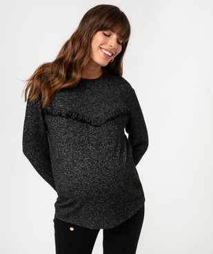 Tee-shirt d'allaitement à manches longues avec zips devant vue3 - GEMO (MATER) - GEMO