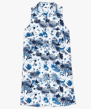 Robe femme imprimée forme chemise sans manches vue4 - FOLLOW ME - GEMO