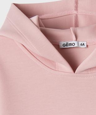 Sweat à capuche dentelle fille vue3 - GEMO (ENFANT) - GEMO
