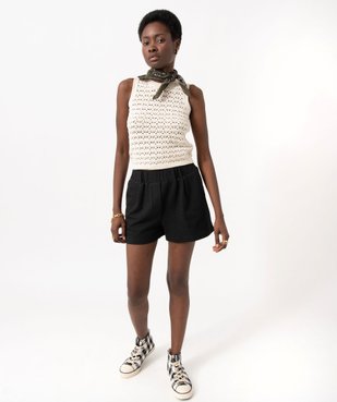 Short ample en matière texturée femme vue5 - GEMO(FEMME PAP) - GEMO