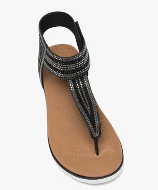 Sandales femme à entre-doigts et à strass - Skechers vue5 - SKECHERS - GEMO