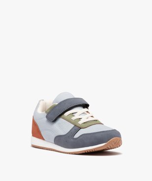 Baskets garçon casual dessus en denim et suédine vue2 - GEMO (ENFANT) - GEMO