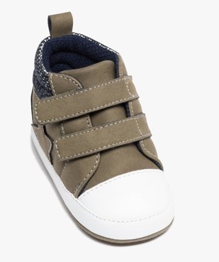 Chaussons de naissance bébé garçon unis style baskets vue5 - GEMO 4G BEBE - GEMO