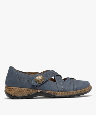 Ballerines confort à brides croisées fermeture scratch femme vue1 - SOFTRELAX - GEMO