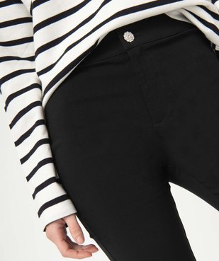 Pantalon femme coupe flare avec bouton strass vue2 - GEMO(FEMME PAP) - GEMO