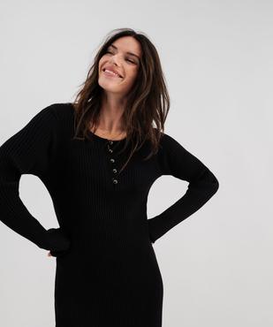 Robe pull longue coupe ajustée femme vue2 - GEMO 4G FEMME - GEMO